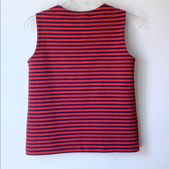Madewell Crew Neck Striped Sleeveless Tank Top - Picture 2 of 7